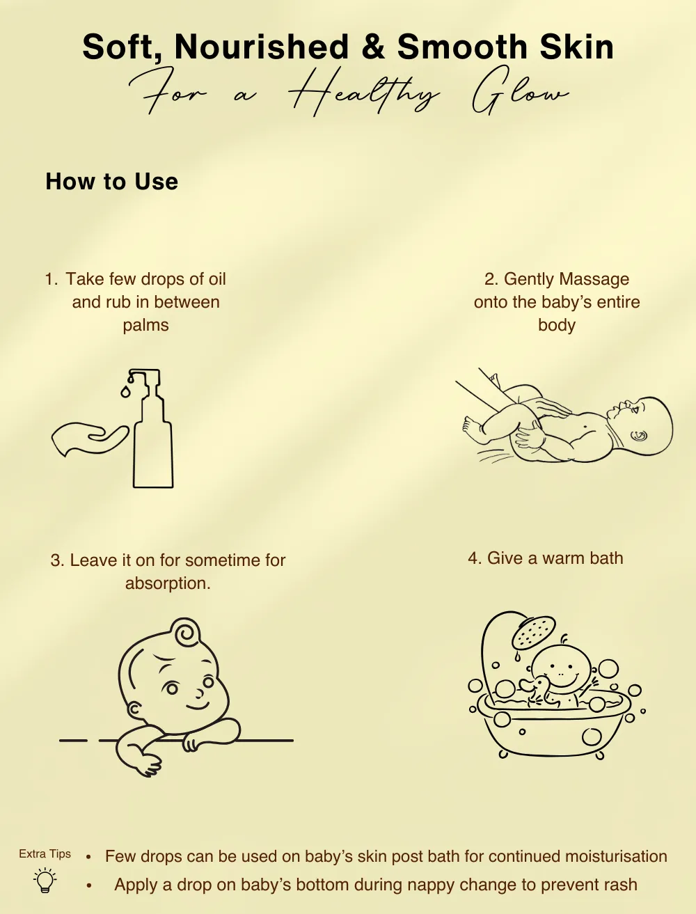 Almond-Turmeric BABY OIL Head to Toe Massage