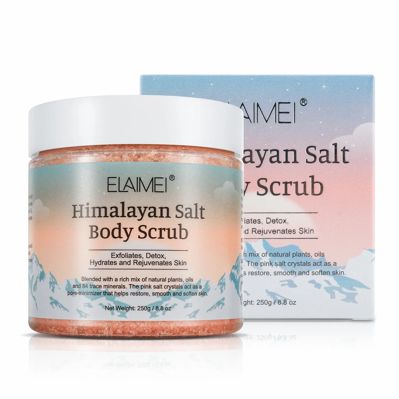 Elaimei Himalayan Salt Body Scrub Infused with Lychee Oil