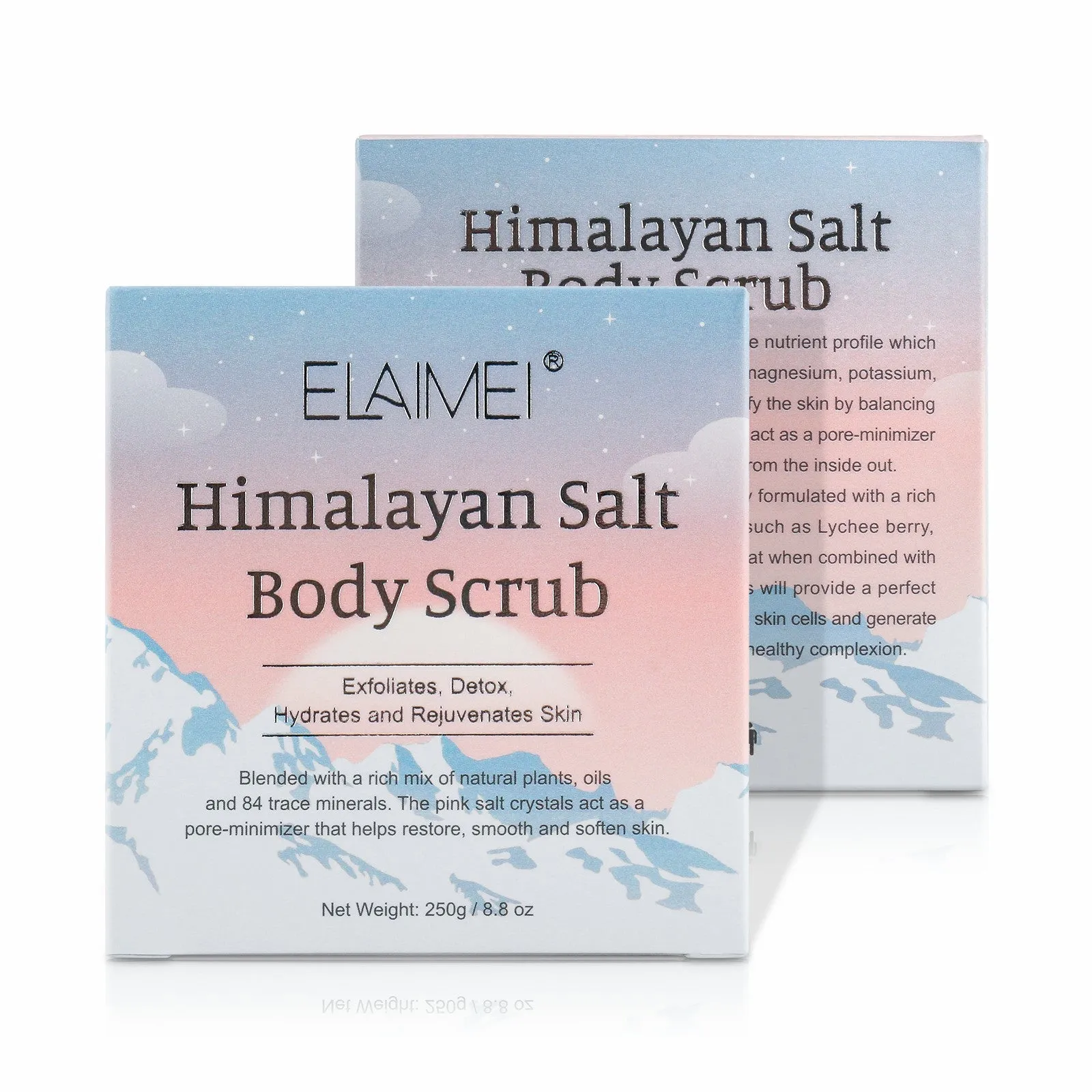 Elaimei Himalayan Salt Body Scrub Infused with Lychee Oil