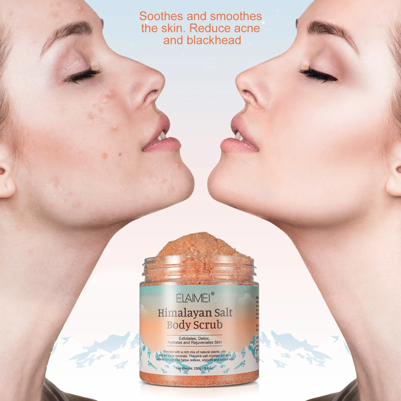 Elaimei Himalayan Salt Body Scrub Infused with Lychee Oil