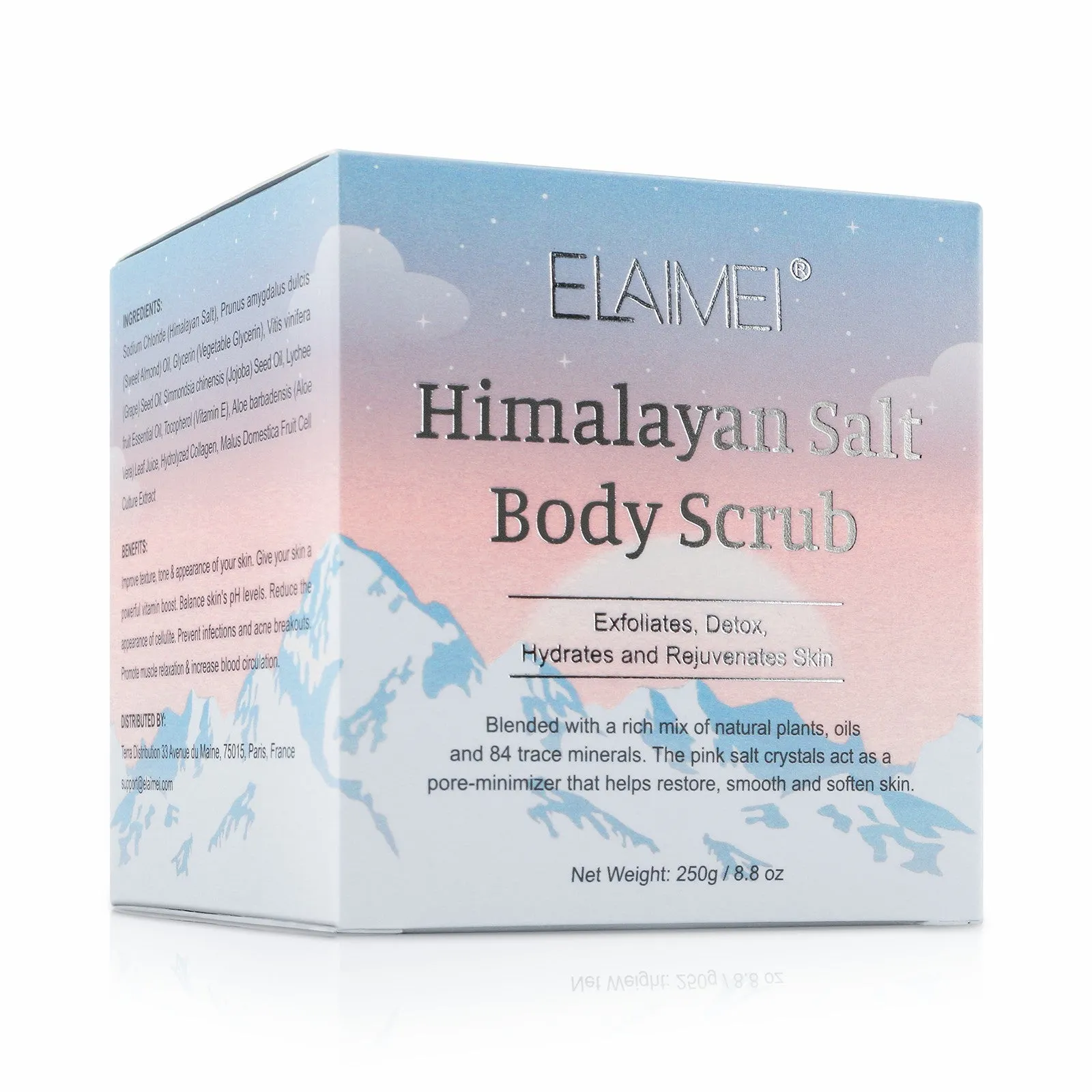 Elaimei Himalayan Salt Body Scrub Infused with Lychee Oil