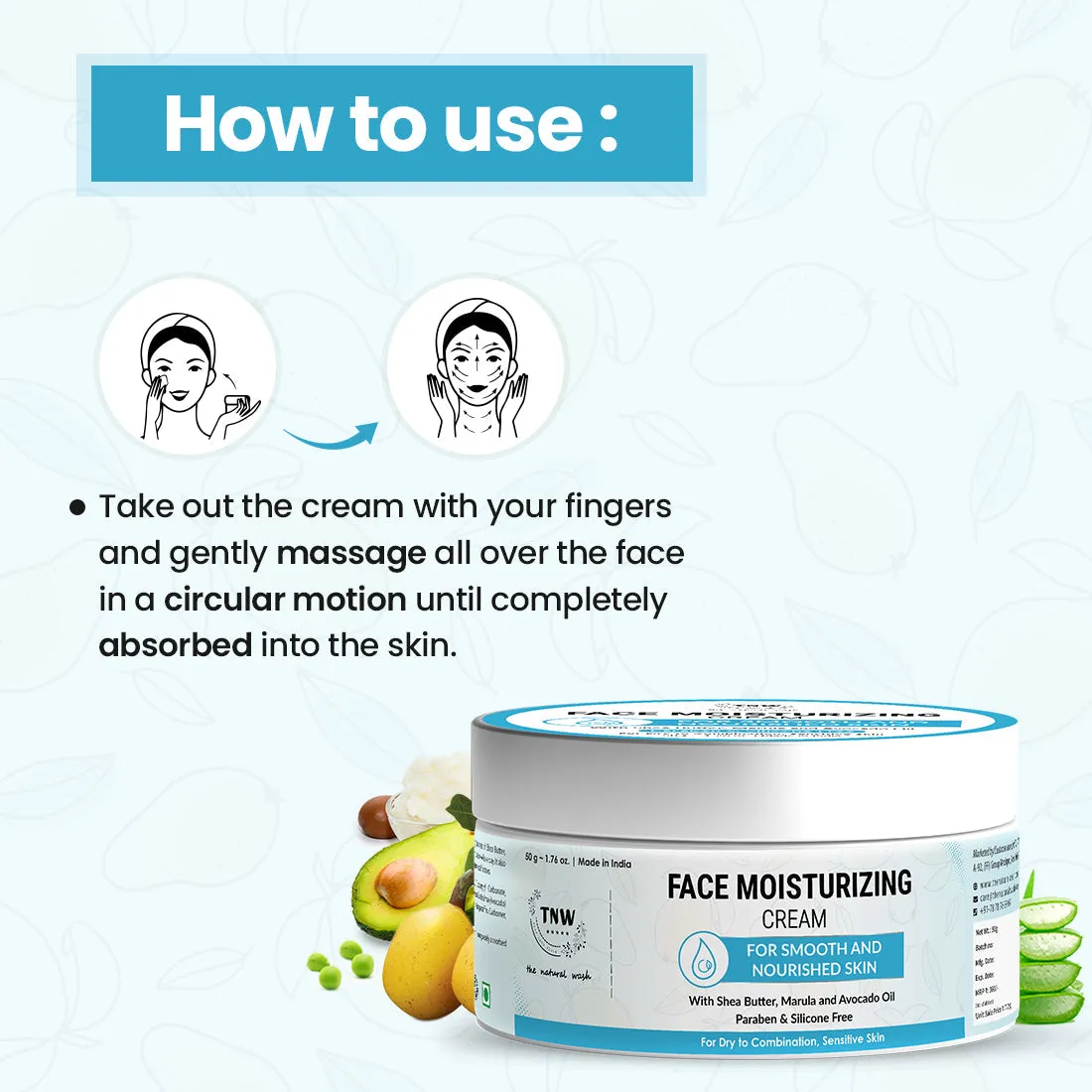 Face Moisturizing Cream for Dry to Combination Skin .