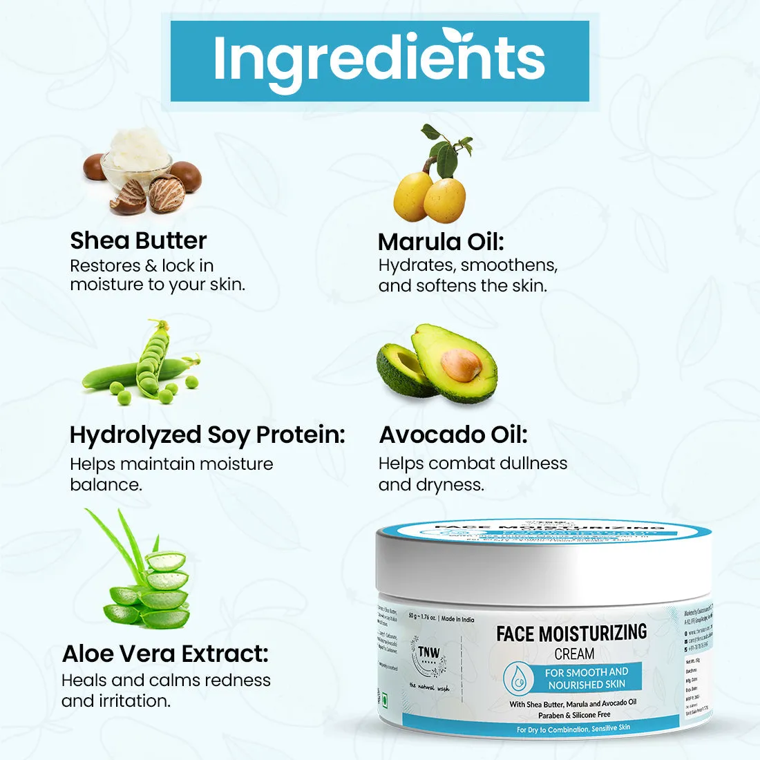 Face Moisturizing Cream for Dry to Combination Skin .
