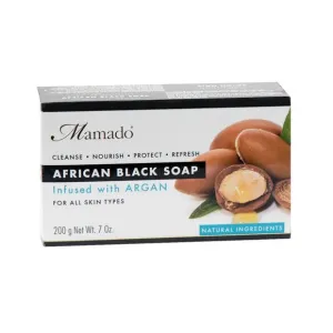 Mamado African Black Soap Infused With Argan 200g