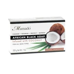 Mamado African Black Soap Infused With Coconut 200g