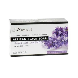 Mamado African Black Soap Infused With Lavender 200g